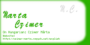 marta czimer business card